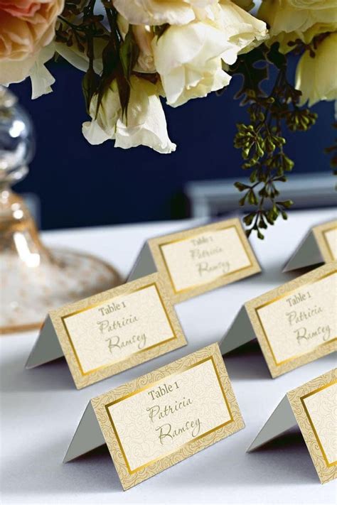 Printable folded place cards