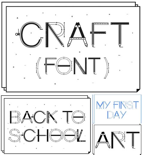 Using printable letter fonts for craft projects