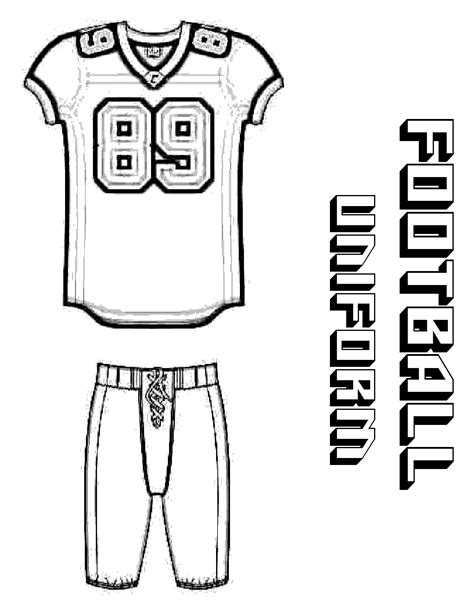 Printable Football Jersey Template