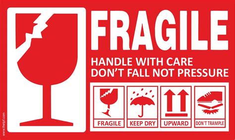 Printable Fragile Sticker Templates