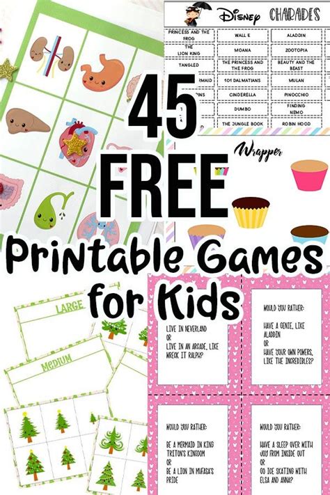 Printable games for kids