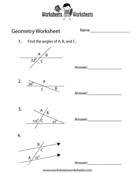 Printable geometry worksheets