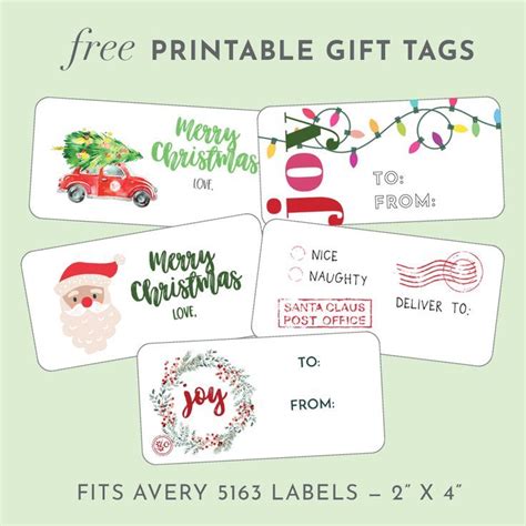 Printable Gift Tags