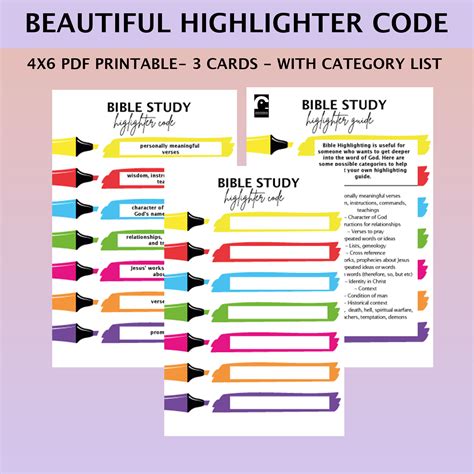 Printable Highlighting Option 5