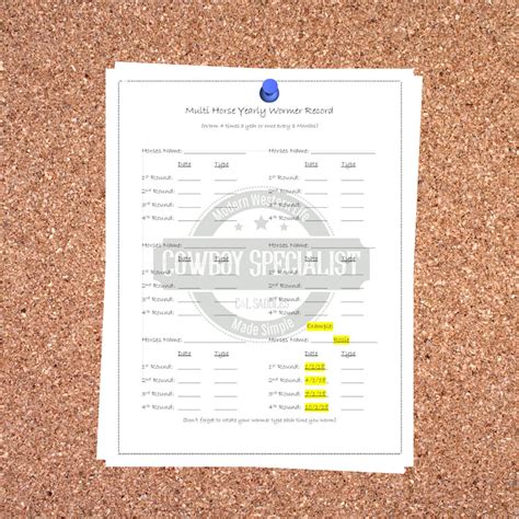 Printable horse worming schedule example 3