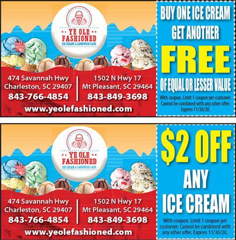 Printable Ice Cream Coupon