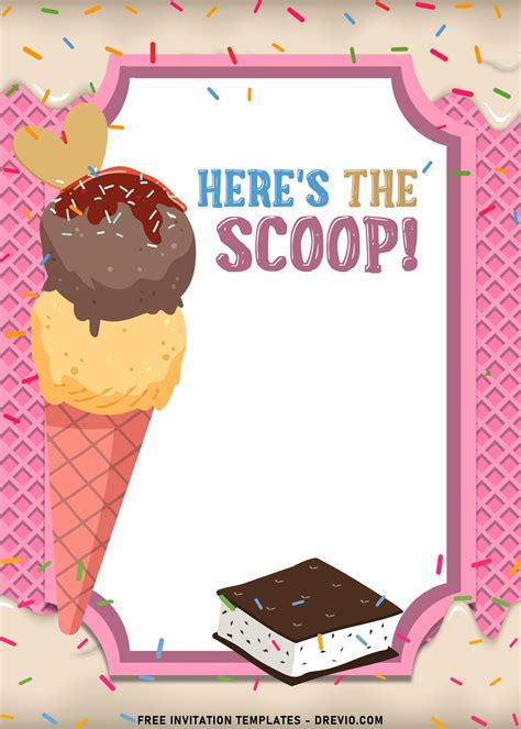 Printable Ice Cream Party Invitation