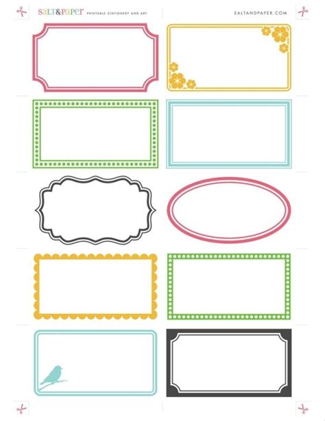 Printable labels for crafting and DIY projects