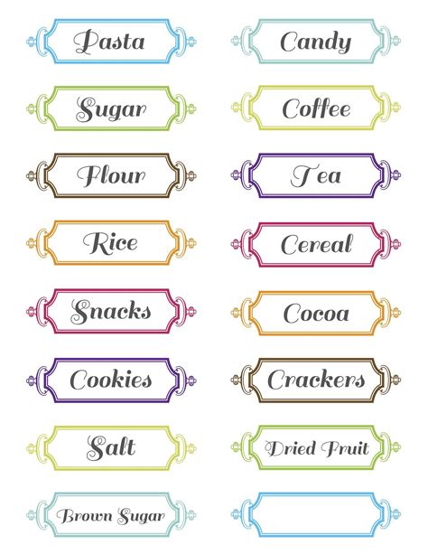 Printable labels for food