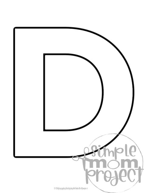 Printable Letter D Template