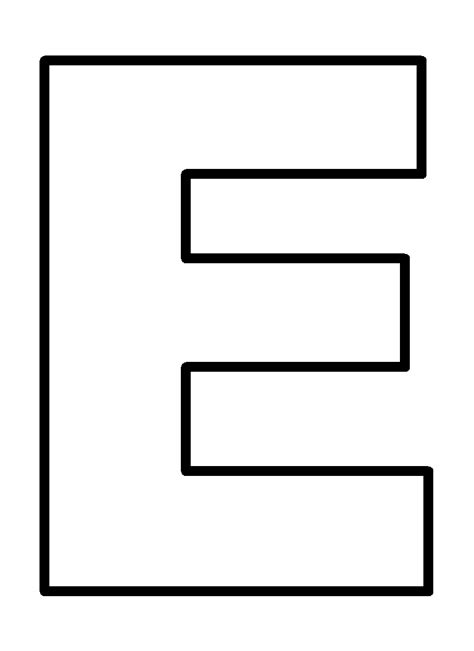 Printable Letter E Template