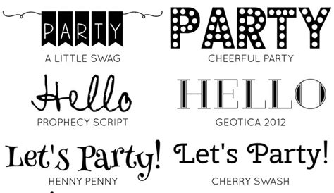 Using printable letter fonts for party decorations