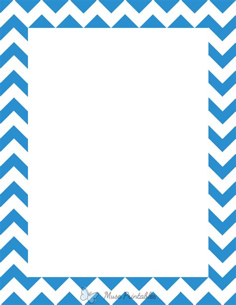 Printable Lined Paper with Chevron Border