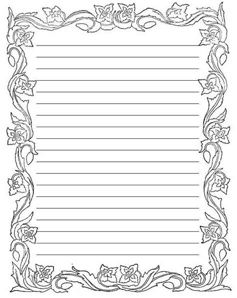 A selection of printable lined paper designs