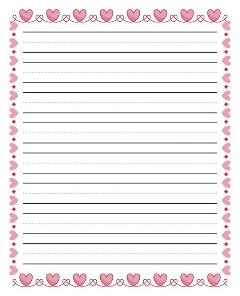 Printable Lined Paper with Dotted Border