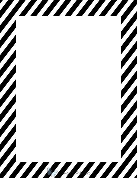 Printable Lined Paper with Striped Border