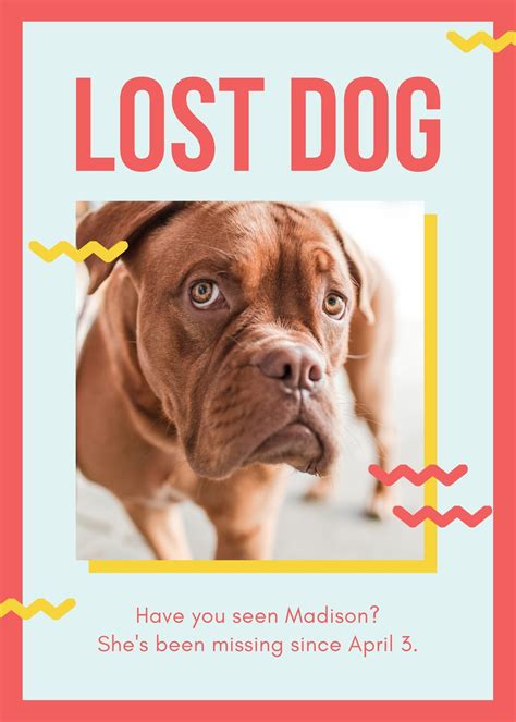 Printable Lost Dog Poster