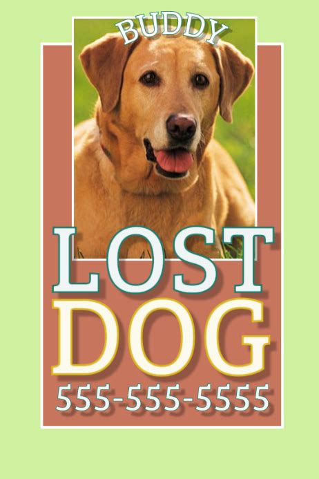 Printable Lost Dog Sign