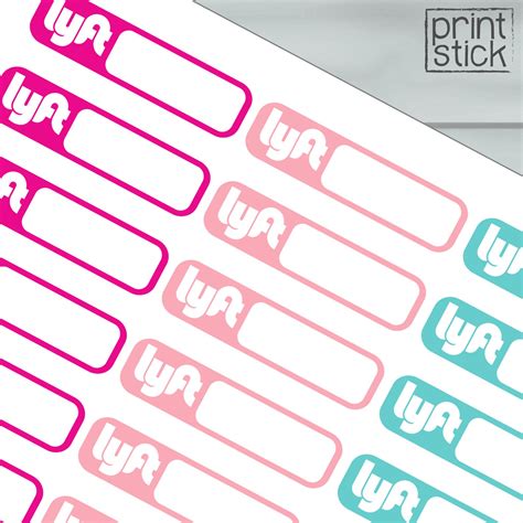 Printable Lyft sticker ideas