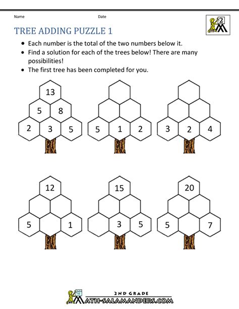 Printable Math Puzzles for Kids