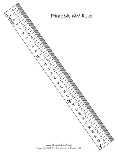 Millimeter Printable Ruler Image 4