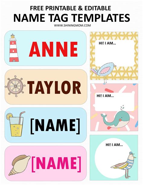 Printable Name Tags Designs