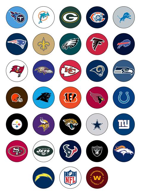 Free Printable NFL Team Logo Templates