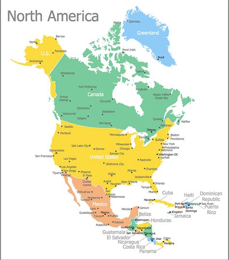 Printable North America Map