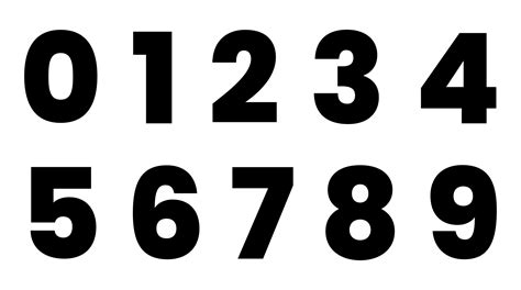 Printable number templates 0-9 for kids