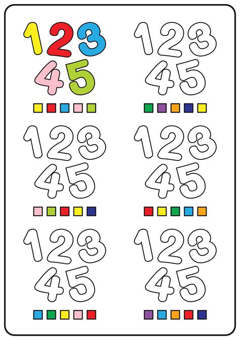 Printable number templates for activities