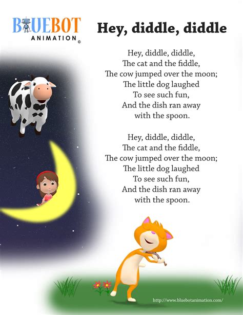 10 Free Printable Nursery Rhyme Lyrics for Kids