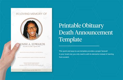 Printable Obituary Example