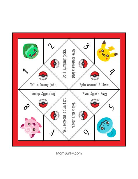 Printable Origami Fortune Teller Template