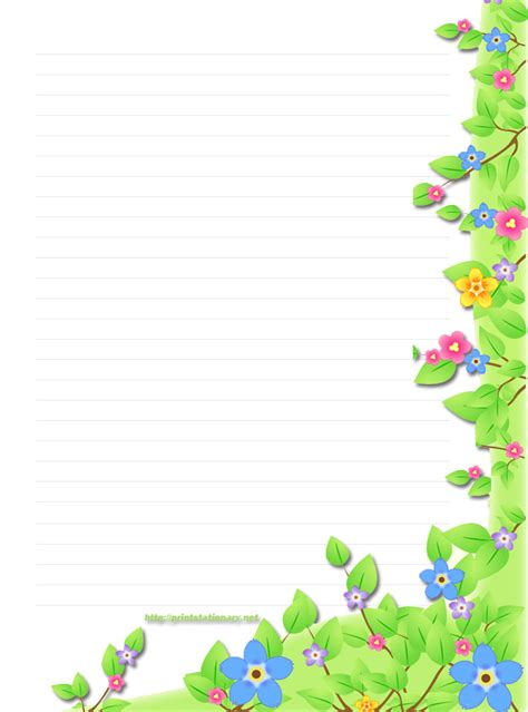 Printable paper with borders template