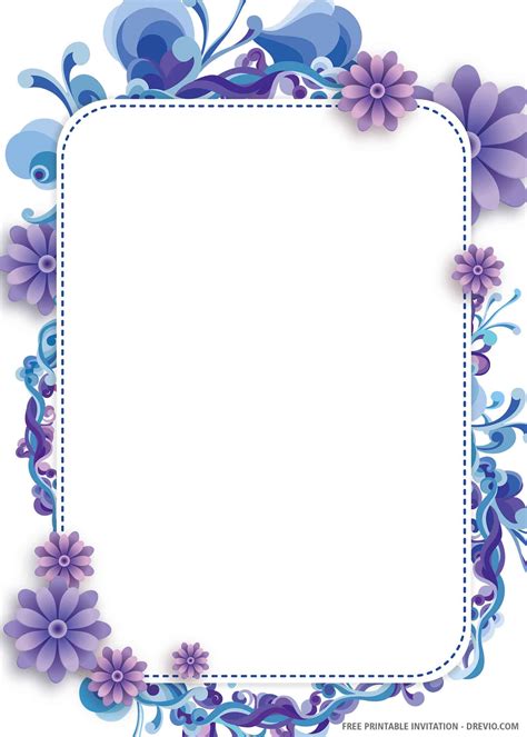 Printable paper templates with borders