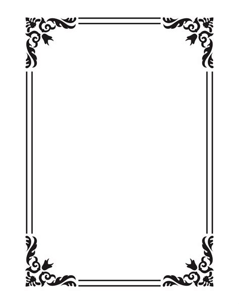 Printable paper templates with borders 7