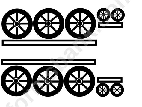 Printable Paper Train Template with Wheels