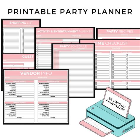 Printable Party Planners