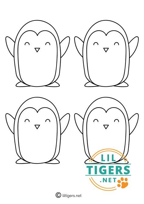 Printable Penguin Templates for Kids