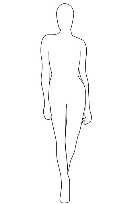 Printable Person Outlines for Fashion