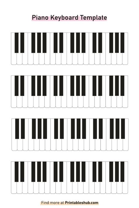 Using a Printable Piano Keyboard Layout