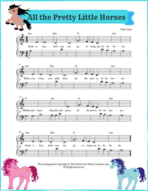 Printable Piano Music for Children