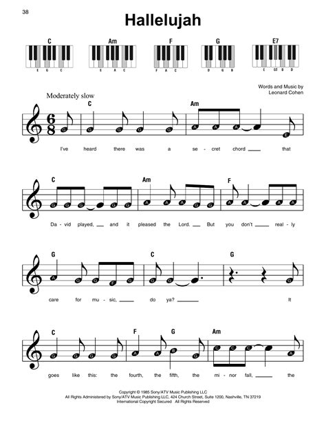 Printable piano sheet music