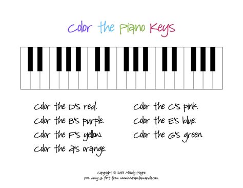 Printable piano worksheets