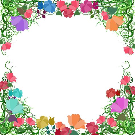 Floral printable picture frames