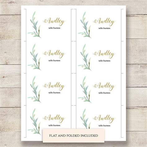 Printable place cards for weddings