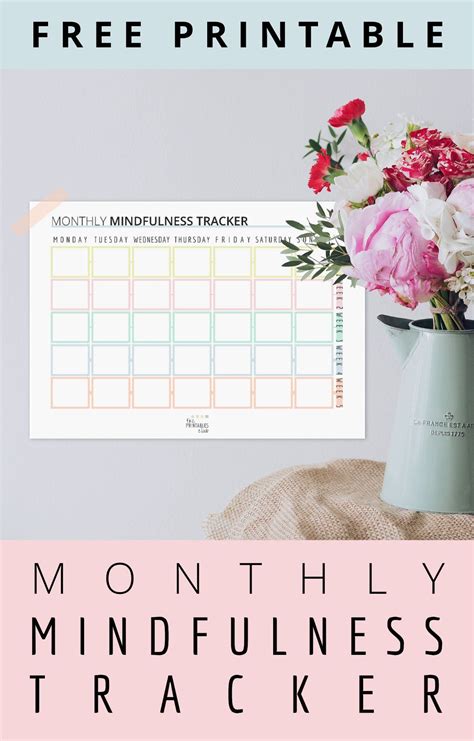 Printable planner inserts for mindfulness