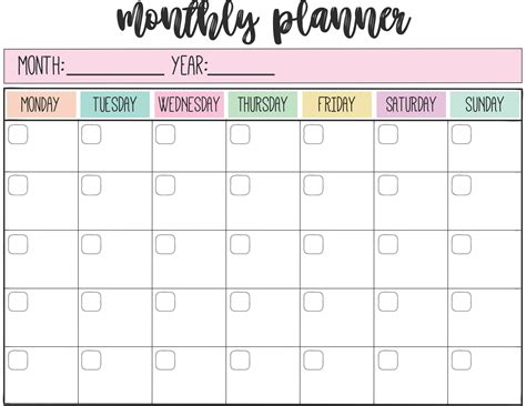 Printable planner pages for creativity