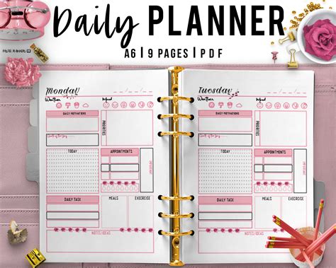 Printable planners and organizers