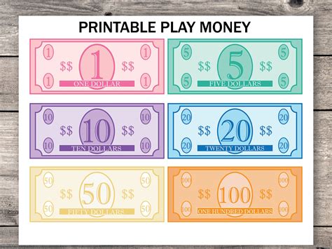 Printable Play Money Template 4